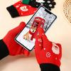 Premium Knitted Christmas Gloves Santa Snowflake Design Touchscreen Compatible Warm Winter Adult Kids Sizes Festive Gift