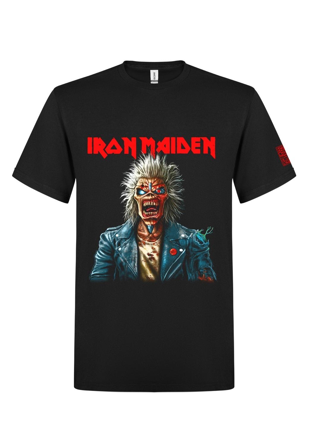 T-shirt Iron Maiden Portrait Eddie Scream S noir