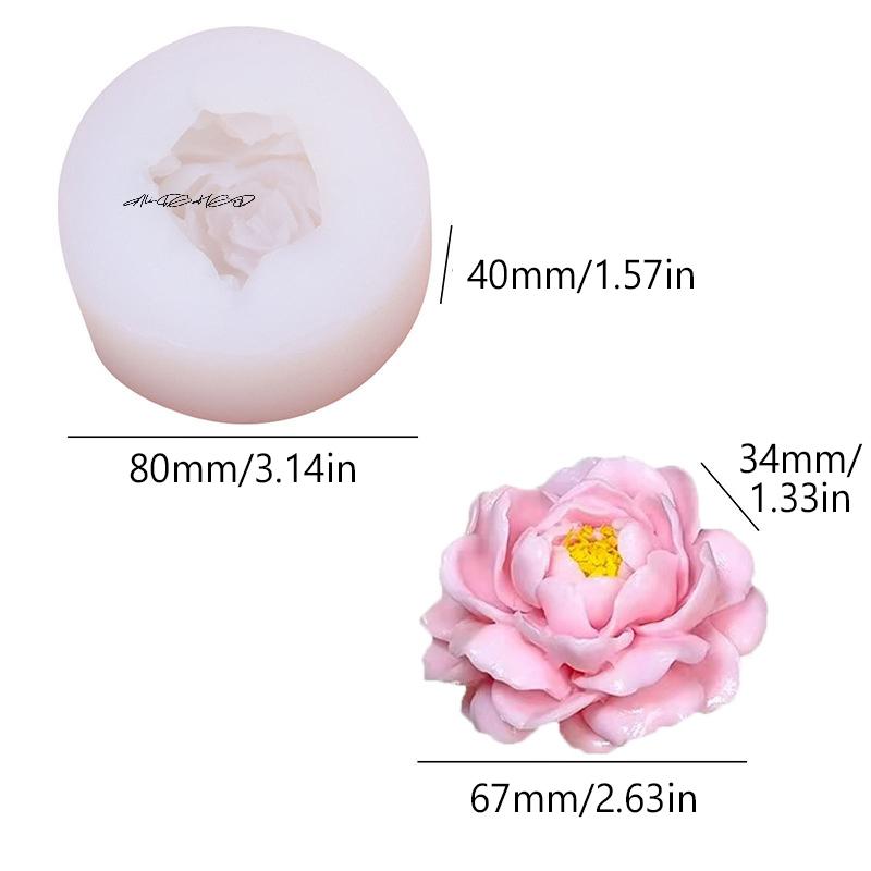 3D Jasmine Rose Flower Silicone Mold for DIY Chocolate Cake Decor Pudding Desserts Pastry Fondant Baking Tool Soap Making