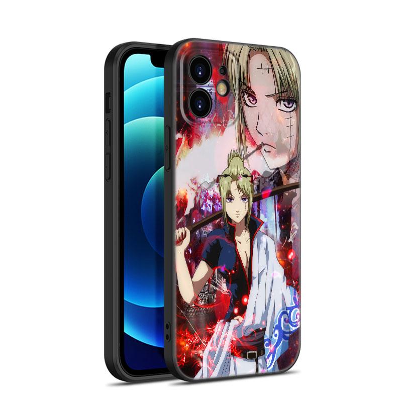 Anime Gin Tama Phone Case For Apple iPhone 12 13 Mini 11 14 15 Pro Max 7 8 Plus X XR XS SE 2020 2022 Black Silicone Case