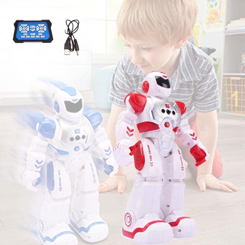 Kids' Intelligent Remote Control New Will Electric Robot Toy Blue/red Educational And Fun Dancing Robot