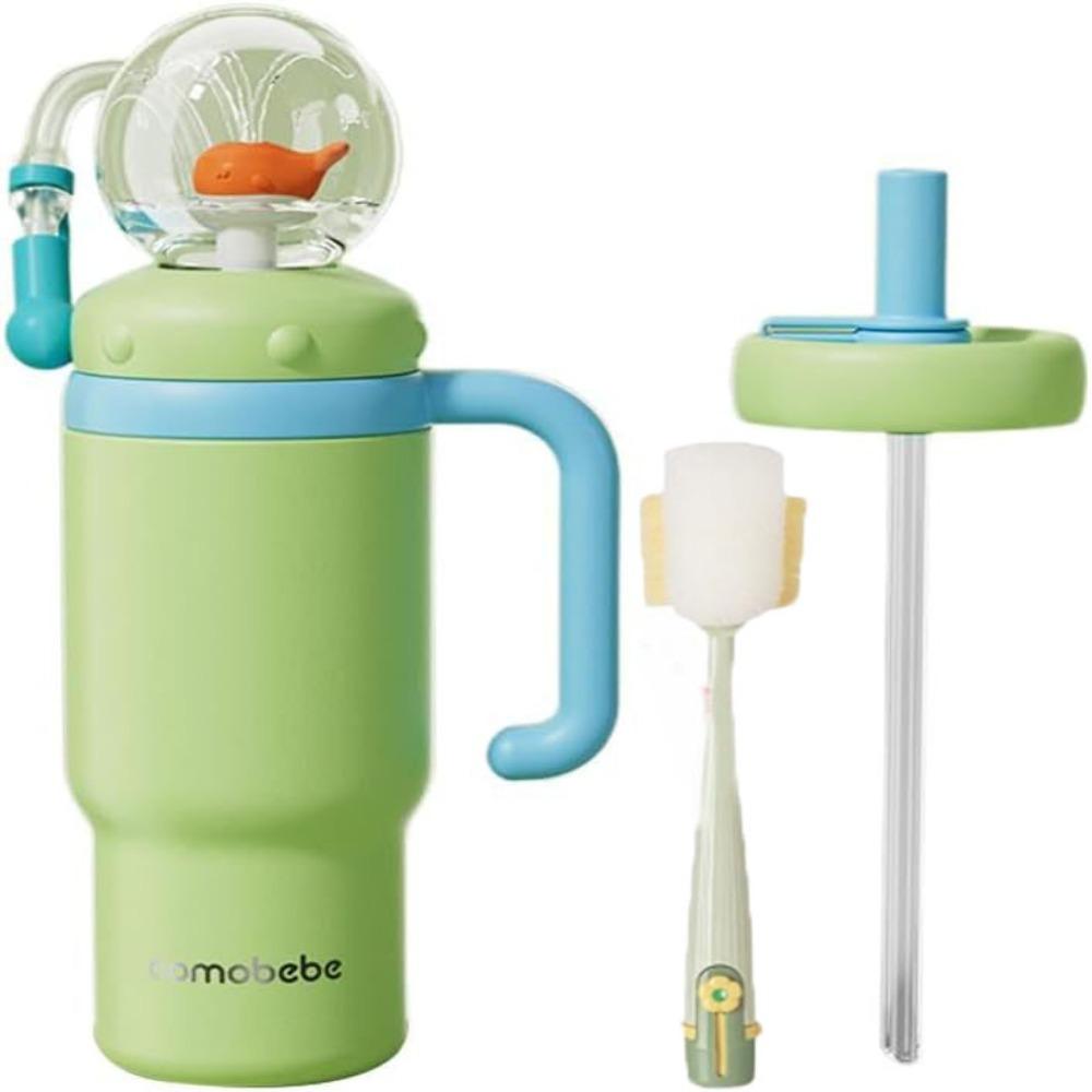 

Кружка-непроливайка с расширенной ручкой и фонтаном в виде кита, новая кружка-кит зелёный