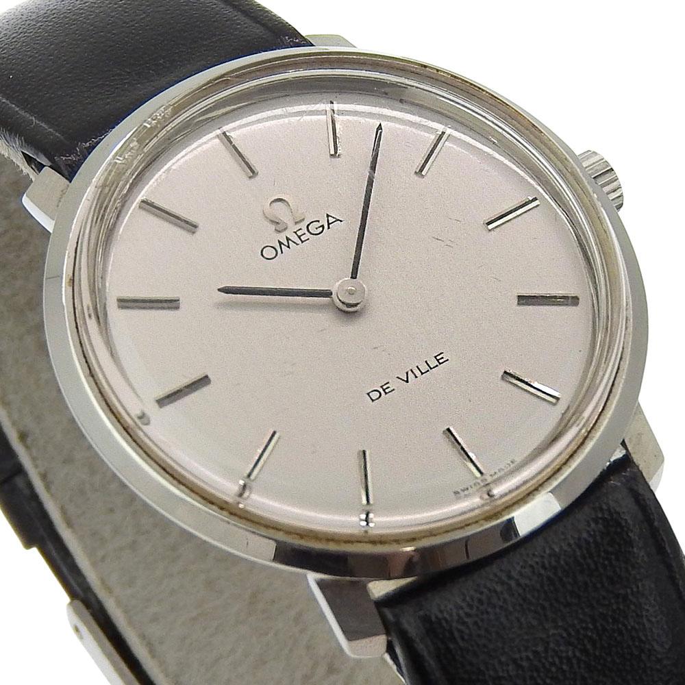 Omega De Ville Watches TOOL104 Silver SilverDial Stainless Steel/leather Hand Winding Analog Display Mens Used