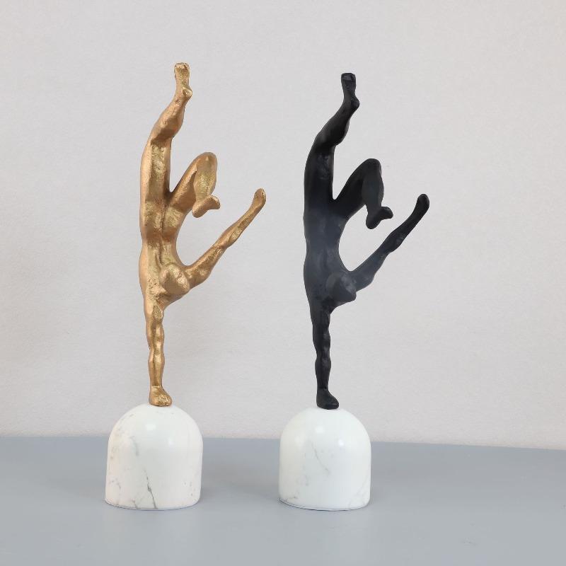 Inverted Figure Sculpture Desktop Decoration, Black Figure Metal Sculpture Decoration, Abstract Crafts, Modern Home Decoration