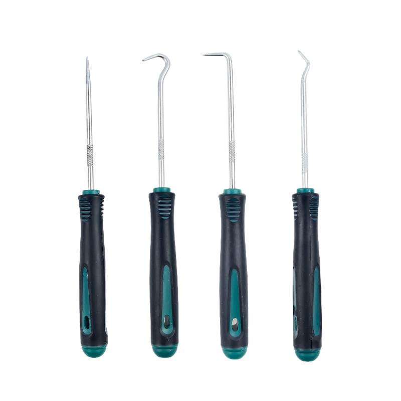 4-Piece Oil Seal Hook Set for Auto Repair - O-Ring Puller & Remover Tools