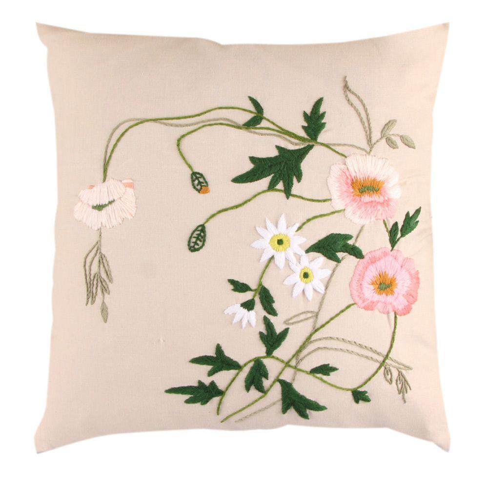 DIY Kissenbezug Kreuzstich Stickerei Kissenbezug Set Handarbeit Bouquet Handarbeit Blumendesign
