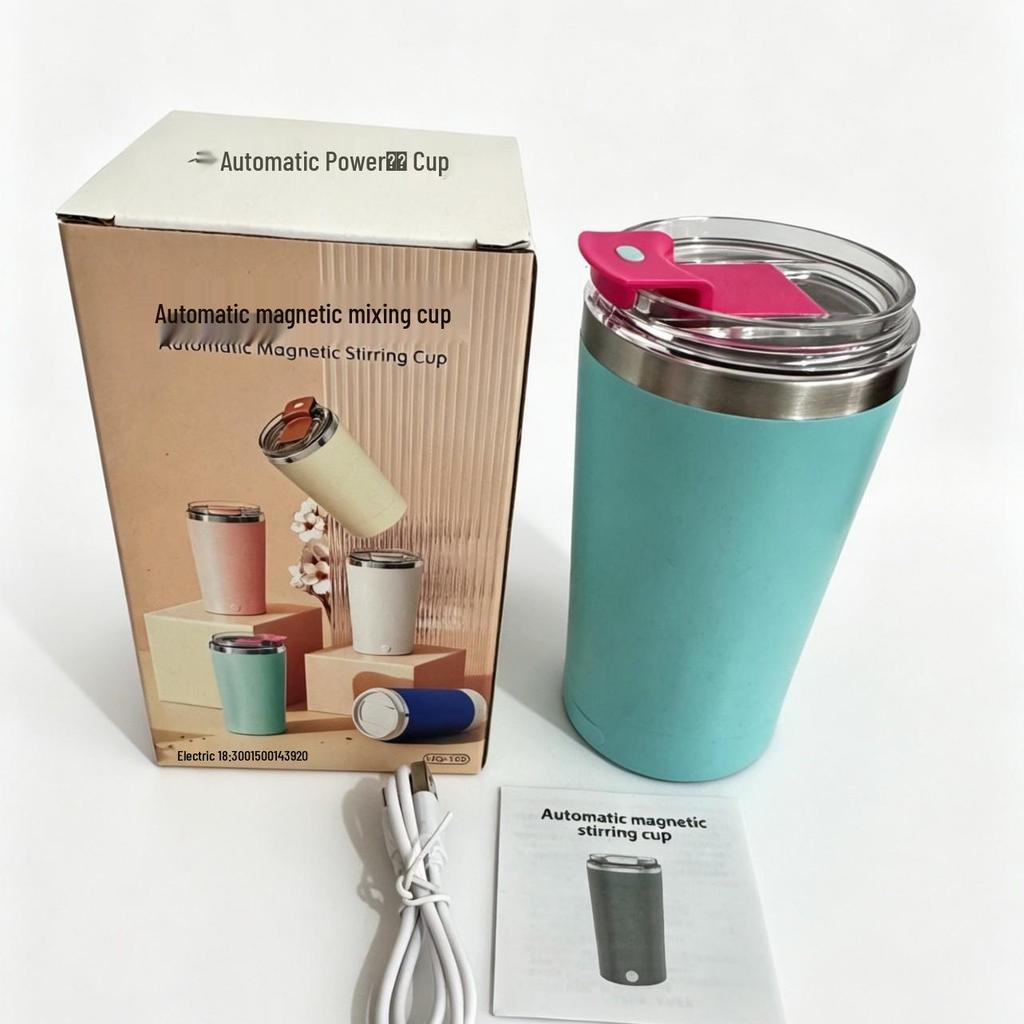 Rechargeable Luxury Stainless Steel Automatic Stirring Coffee Cup - Portable USB Essential for the Lazy