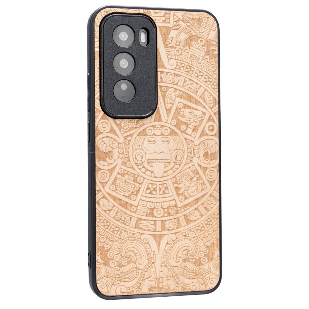 Bewood Wooden Case for Oppo Reno 12 Pro 5G Aztec Calendar Aniegre