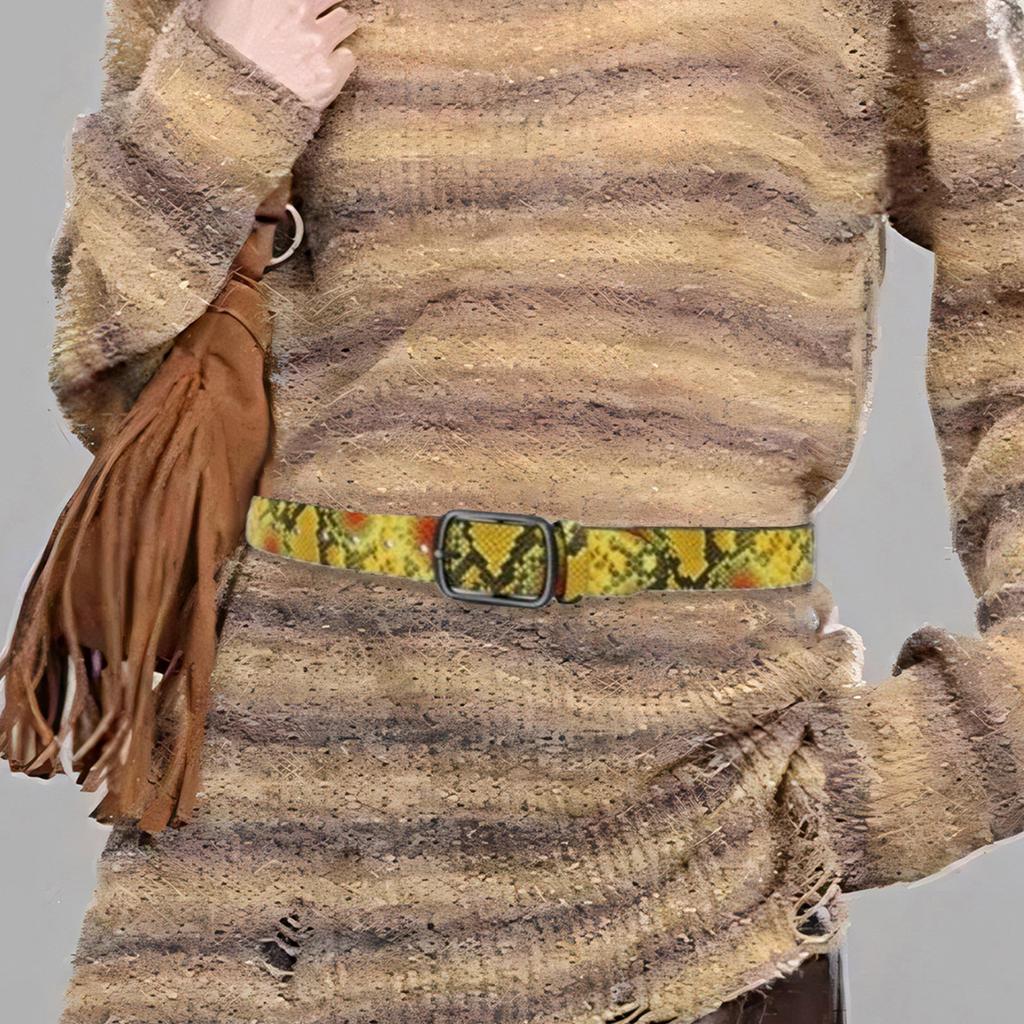 All Matching Leopard Pattern Belt for Women and Girl Simple Rectangle Buckle Waist Belt for Blouses Dresses and Coats