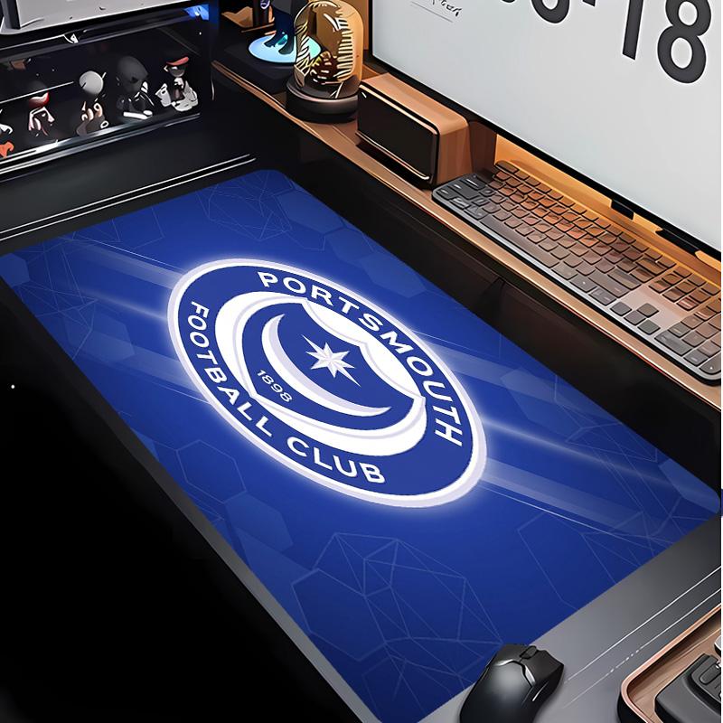 Portsmouth FC Football Pattern Mouse Pad Non?Slip Rubber Base Gaming Mousepad For Desk Office Home