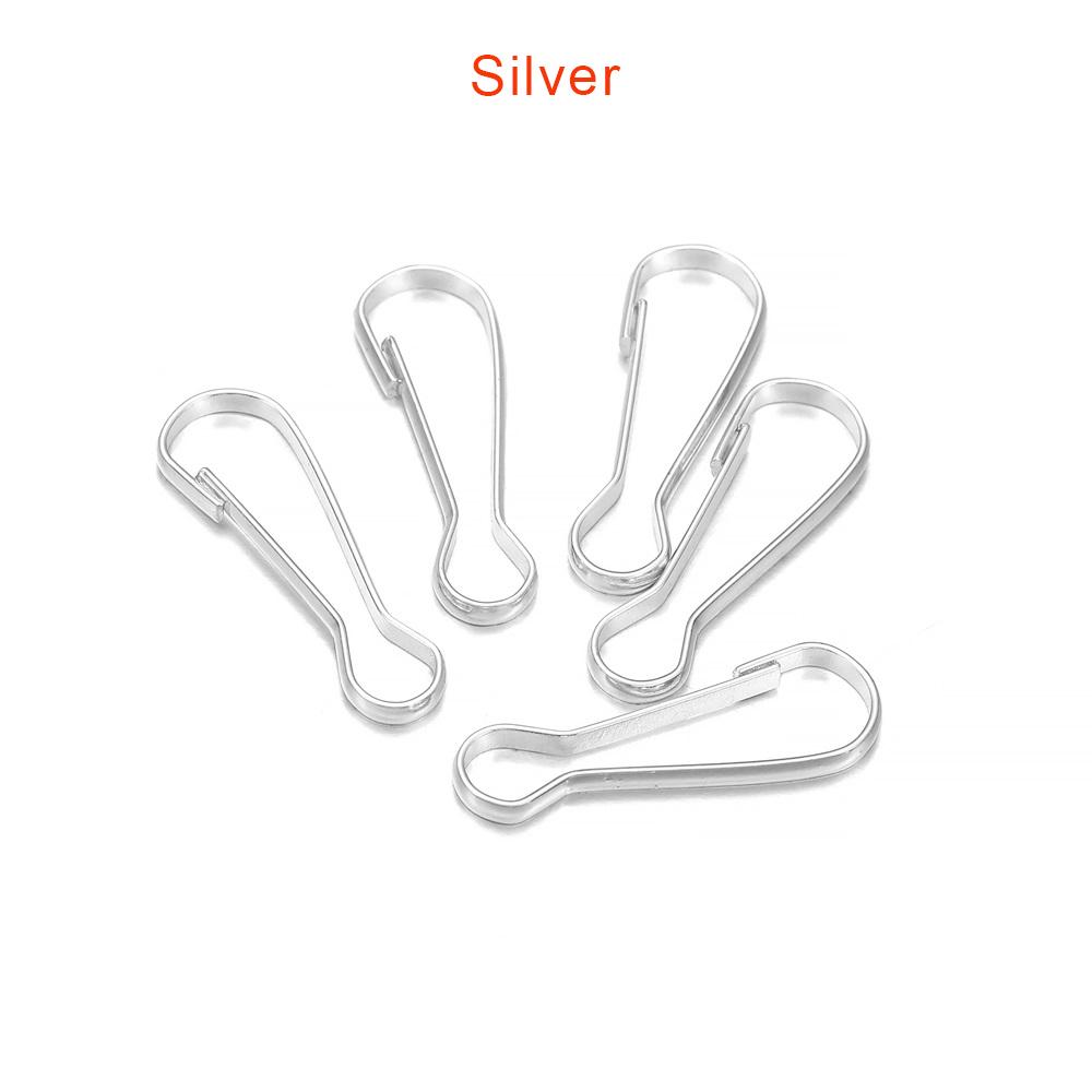 100Pcs/Lot Metal Snap Lanyard Clip Hook Gourd Buckle Connector for DIY Keychain Camping Hanging Buckle Jewelry Making Supplies