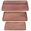 Walnut Service Plate Square Decoration Fruit Food Dessert Plate Tray Wooden BBQ Plate