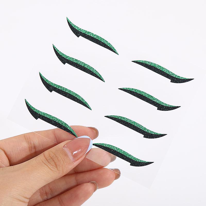 Eyelid and Eyelash Self-Adhesive Stickers: Stage, Party, and Nightclub Glam - European & American Style with Diamond Eyeliner