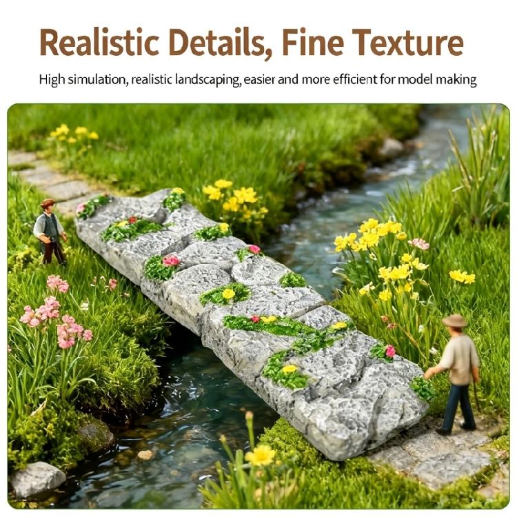 Aquariums Miniature Stone Trail Ornament That Repositions Easily in Small Planter Displays and Model Arrangements