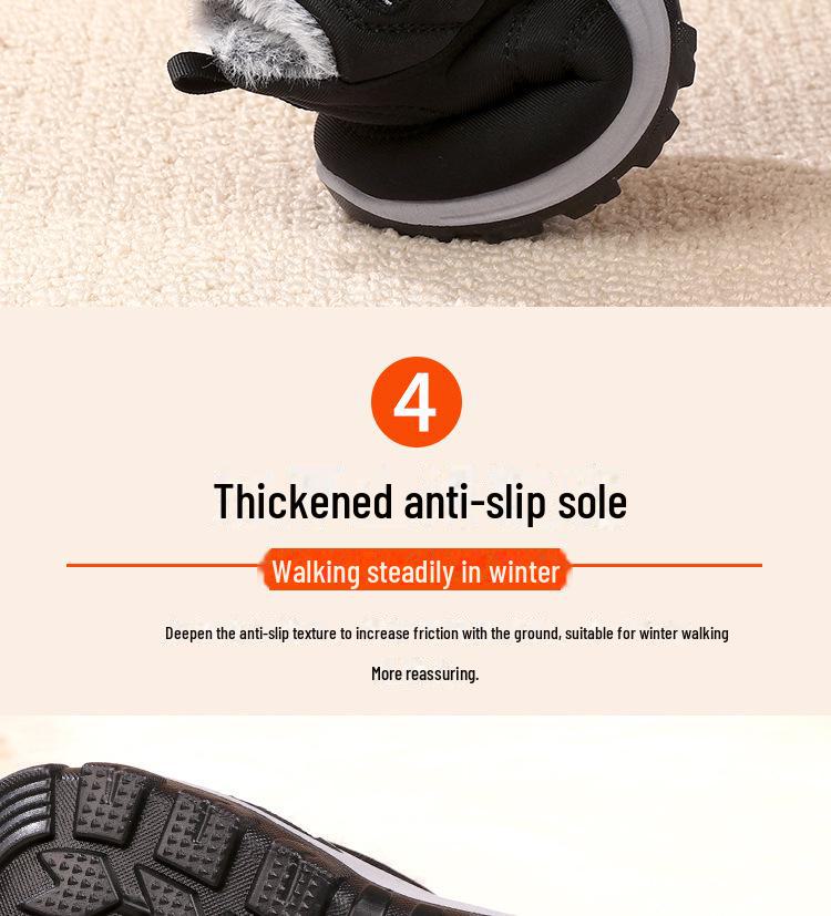 Scarpe da Uomo Invernali in Cotone 2024 - Calde, Confortevoli, con Velluto Extra, Ispessite, Antiscivolo, Resistenti all'Usura.