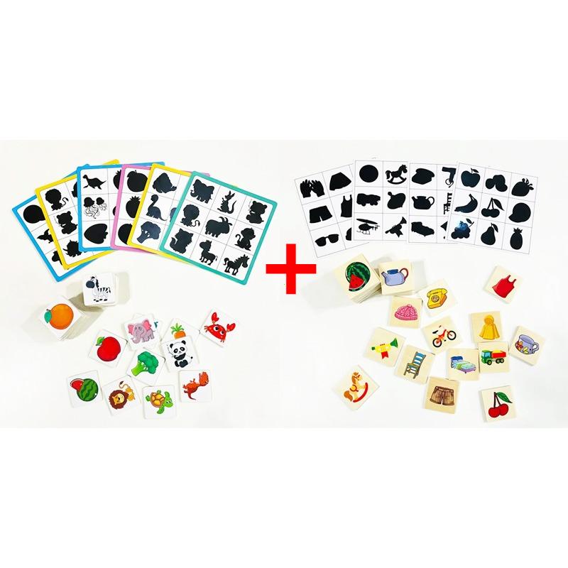 Montessori Shape Matching Plate Activity Find Shadow Matched Images Animal Fruit Blocks Puzzles Instructive Playthings Designed For Children Wooden