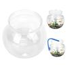 Fish   Transparent Plastic   Resistant Plastic Gallon Fish Bowl for Desk Bookshelf