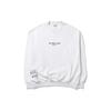 Fila Solid Color Logo Embroidered Crew Neck Long Sleeve Loose Pullover Sweatshirt Unisex Sweatshirt White FS2POE1103X-WHI