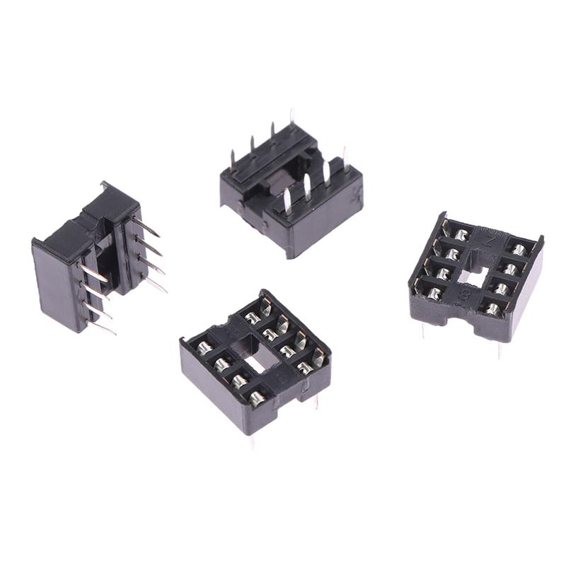 20 Stück/Set DIP-8PIC Rundloch 8-Pin IC-Sockel Adapter 2,54 mm DIP8 Chip-Sockel Schaltungs-IC-Stecker Löttyp