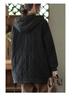 Women's Retro Padded Cotton Jacket: Autumn/Winter Hooded, Round Neck, Long Sleeve, Loose Fit, Plus Size Casual Top.