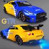 1:24 Scale Alloy Diecast Gtr Cars Models Toys Pull Back Miniature Sports Car With Light Sound Vehicles For Boys Birthday Gifts