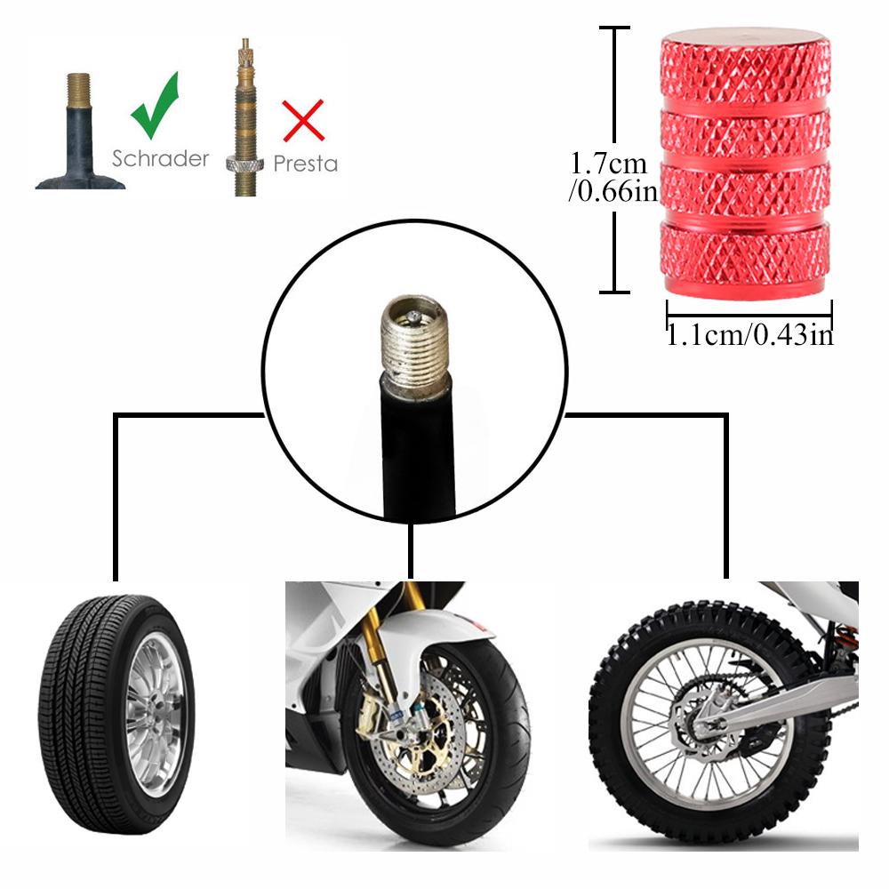 BFR1 AQTQAQ Aluminum Alloy Car Wheel Tire Valve Caps Tyre Rim Stem Covers Airdust Waterproof for Automobiles Motorcycles Trucks Bikes