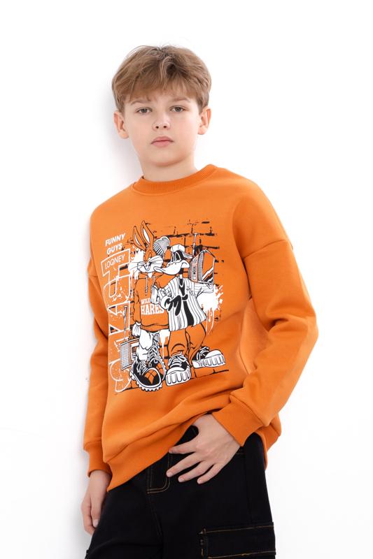 Boys’ Warm Oversize Sweatshirt with Graphic, Winter, 6393-025-33-1-2 HC