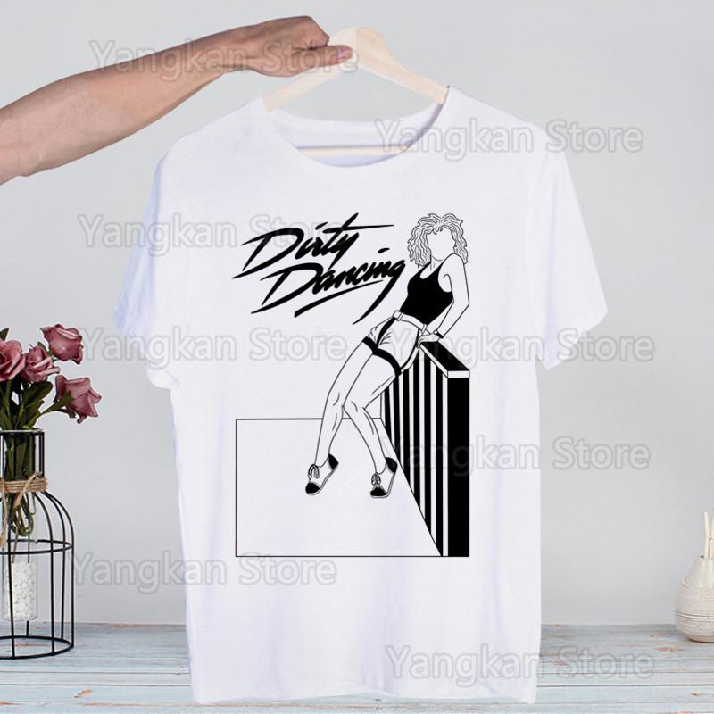 Dirty Dancing Movie Harajuku T Shirt Men Retro Washed Tops Tees Harajuku Tshirt Streetwear Hip Hop Male T-shirts
