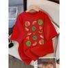 Delicious Watermelon Cut Open Print T-Shirt Women Cotton Street T Shirts O-Neck Oversize Clothes Summer Short Sleeve