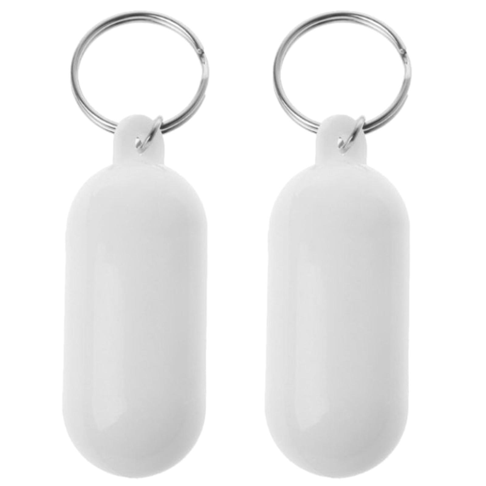 2Pcs Foam Keychain Holder Float Back Hangings Kayak Keyring Marine Floatable Sailings Floating Pendant Fishing Key Rings белый