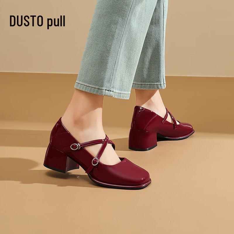 DaDong 2026 Spring Square-Toe Mary Jane High Heels 37