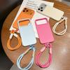 Lanyard Phone Case For iPhone 17 Pro Max 16 15 Plus 14 13 12 Air With Wrist Rope Anti-loss Shockproof Protection Cover