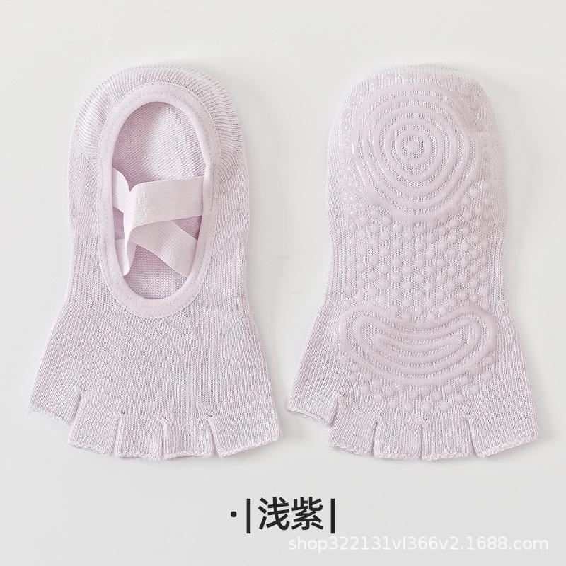 Five-toed Yoga Socks Open-toe Cross-strap Pilates Gym Cotton Socks Four Seasons