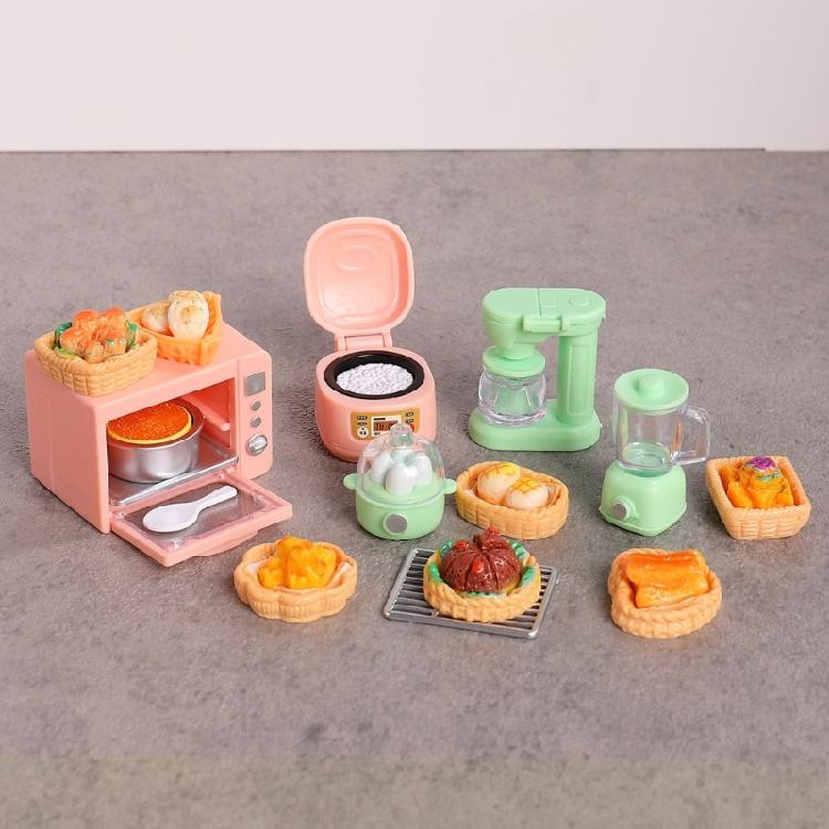 Miniature Oven And Cooker Set For Kids Doll House Pretend Cooking Toy With Realistic Detail Kitchen Scene Setting Props