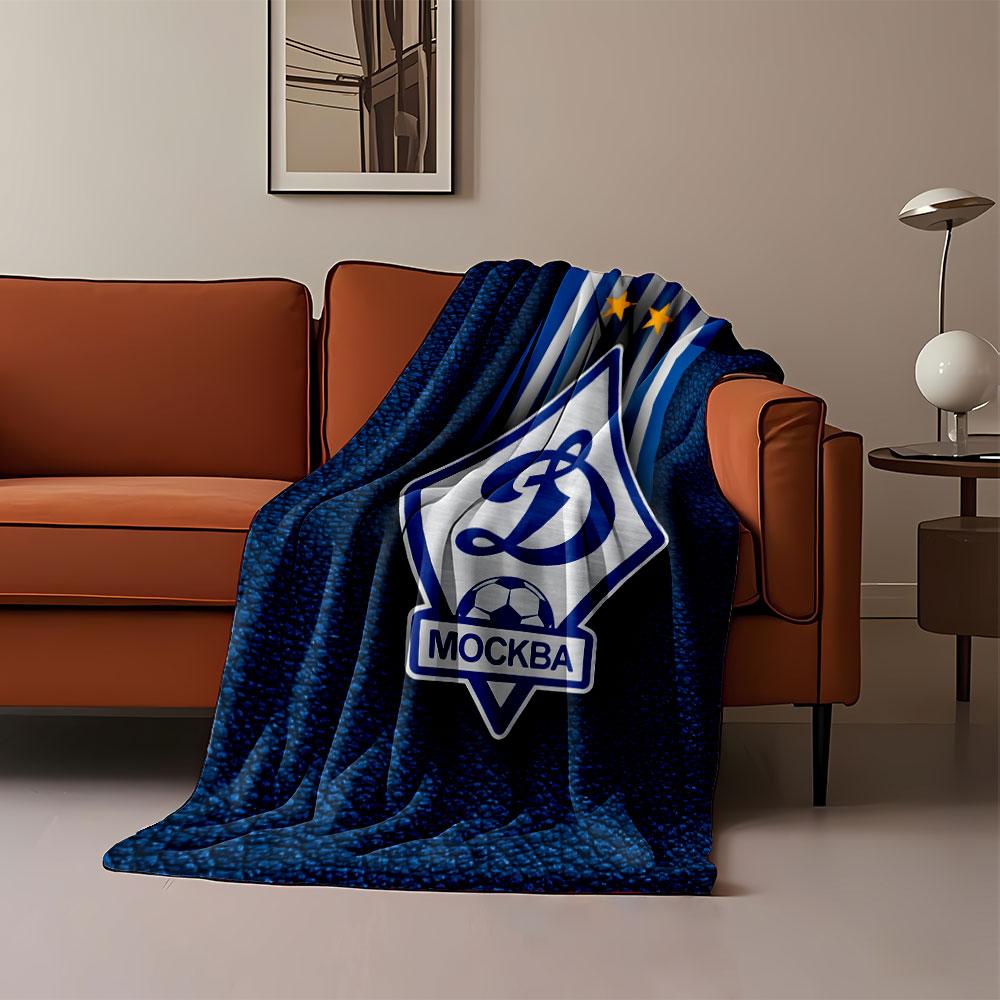 Dynamo Moscow Football Emblem Print Blanket Soft and Cozy Perfect for the Living Room Bed Sofa or a Nap,gift