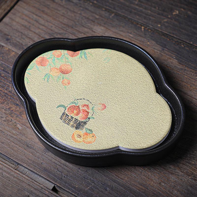 Čínský styl hrubý keramický čajový tácek konvice tácek odvodňovací tácky na vodu čajová souprava podšálek čajový obřad dekorace příslušenství