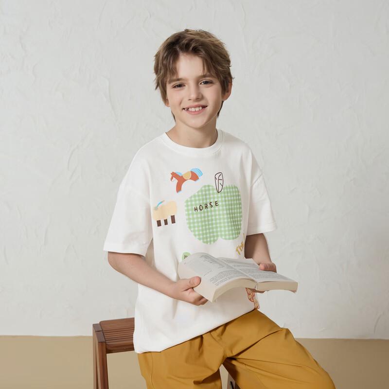MQD Boys' Cotton Cartoon Short Sleeve T-Shirt