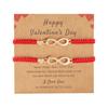 Romantic Infinite Love 8 Infinity Charm Couple Bracelets for Women Men Lucky Red Rope Handmade Bracelets Friendship Jewelry Gift