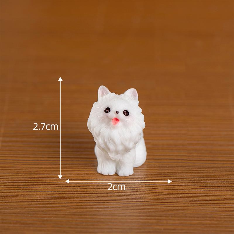 Cute Resin Mini Dog Puppy Animal Miniature Figure Home Ornament For Fairy Garden Micro Landscape Kawaii Potted Decorations
