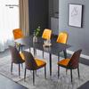 Modern Minimalist Italian Rock Slab Dining Table Set for Small Apartments
