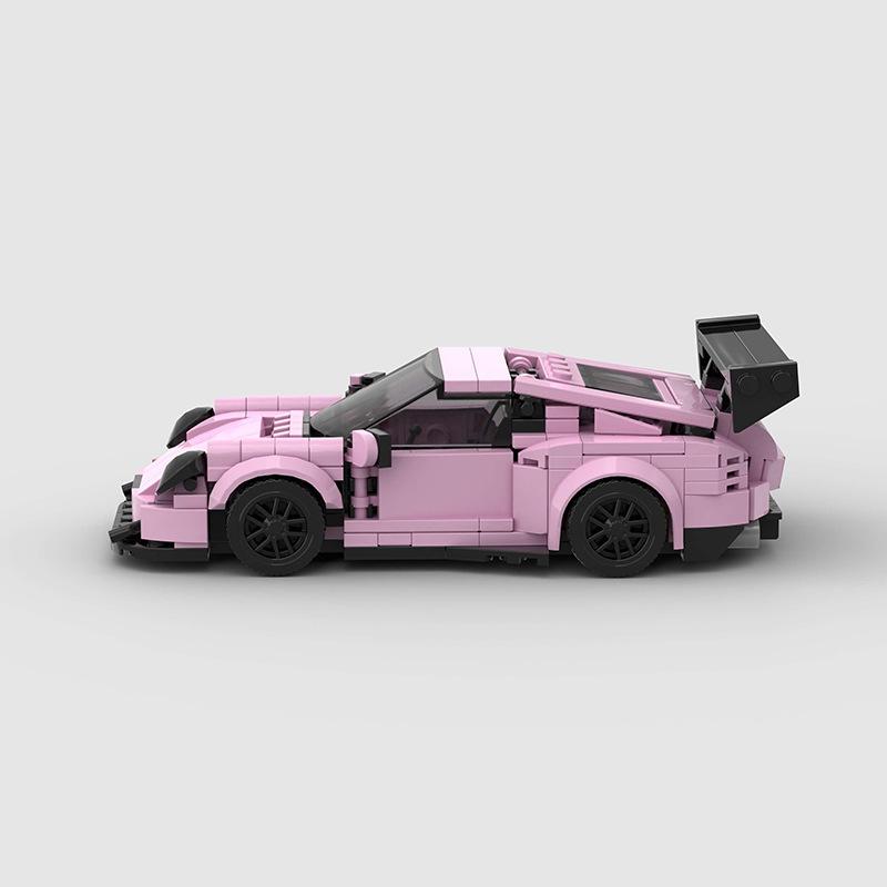 Pink MOC PSC BAOshijie GT Speed Series Luxury Car Carrera Race Car Building Block Assembly Ornament Model Puzzle Kid Toy Gift