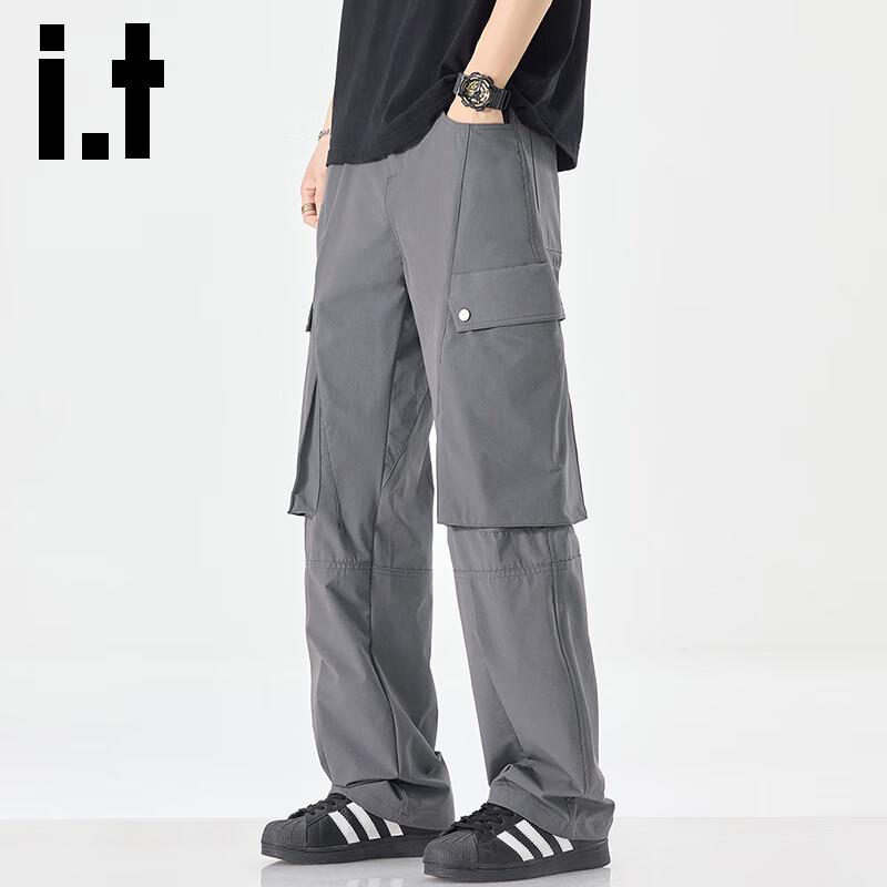 

izzue it Men s Ice Silk Straight Cargo Pants 2XL
