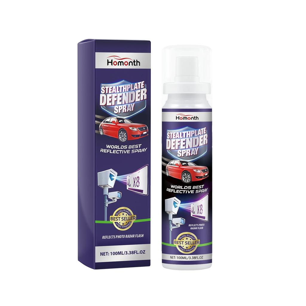 Homonth Car Care Spray Transparent Coating Long-Lasting Protection Portable Suitable for License Plates ,License Plate Stealth Defense Spray100ml