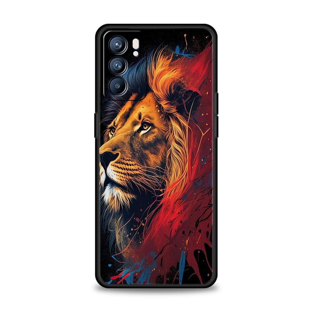 

Phone Case Cover For Oppo A17 A31 A54 A57 A78 A79 Find X5 X6 Reno 7 8 10 11 12 13 F Pro 5G Soft TPU Shell The Lion Fundas Capas Reno11 F