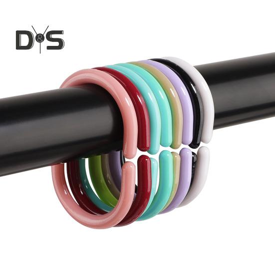 12 buc cârlige pentru perdea de duș rezistente universale pentru baie, tijă de duș în formă de C, inel de umeraș, suport pentru perdea de baie, accesorii