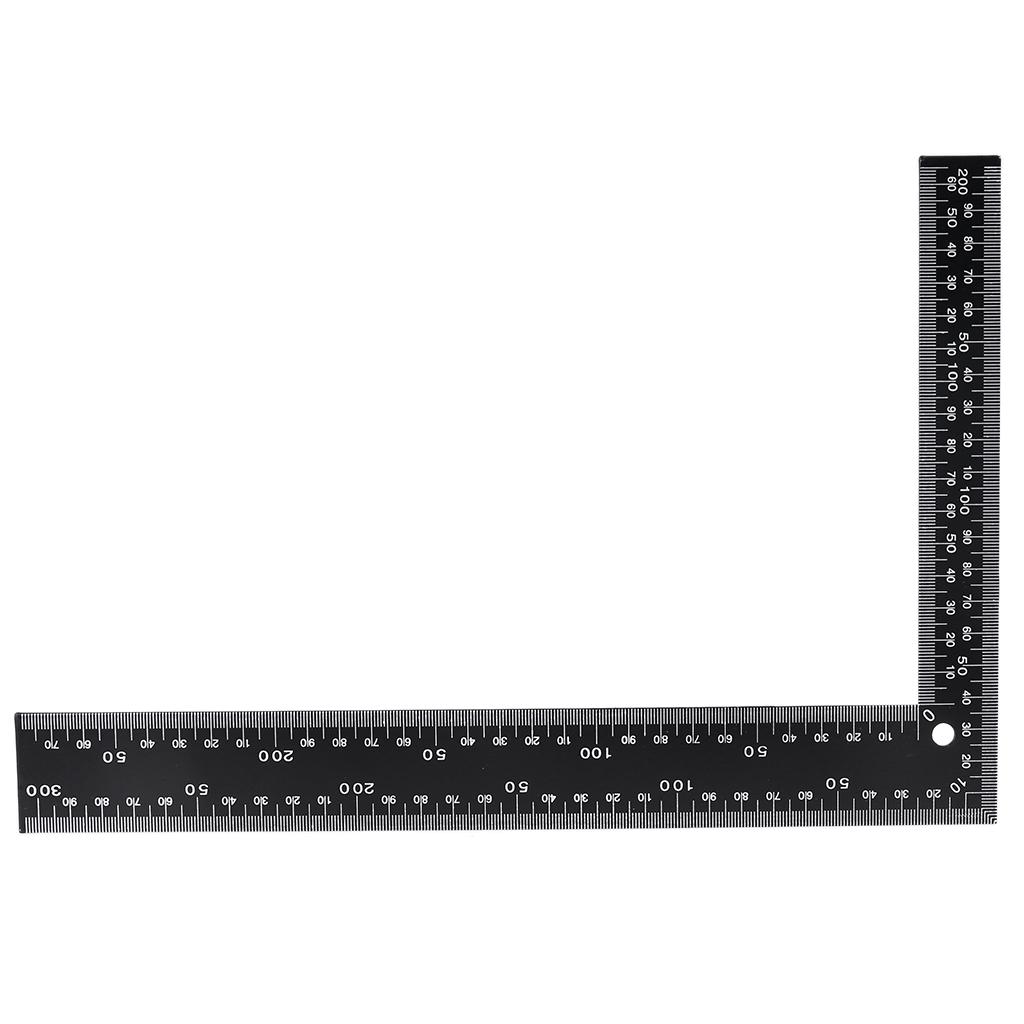 Metal L-Square Shape Ruler Curve Sewing Measure Professional Framing Square Ruler Black for Carpenter Tailor DIY Sewing