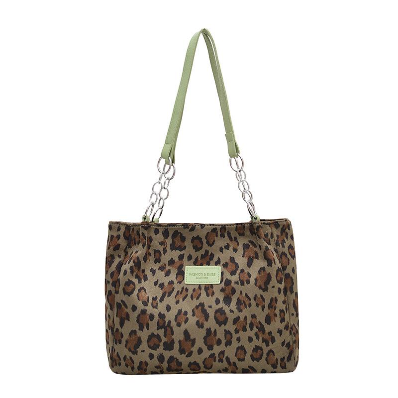 

Retro Leopard Leisure Tote Bag for Women Casual and Versatile Shoulder Bag Casual Simple Texture Storage Bag Korean Trendy