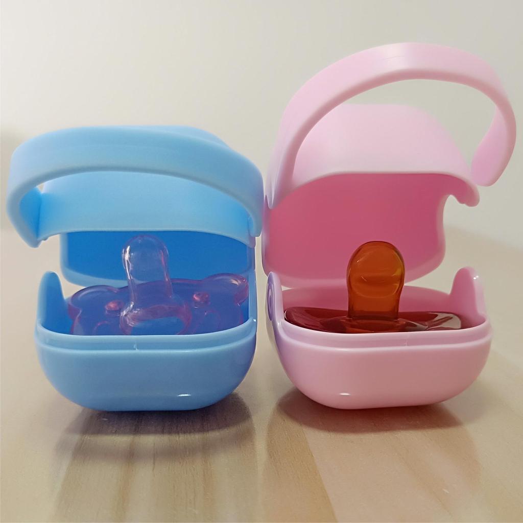 PP Plastic Pacifier & Teether Storage Case - Anti-Drop, Portable Nipple Box
