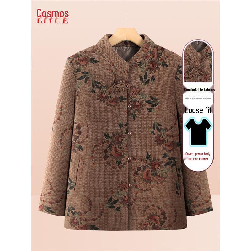 2025 Stylish Spring and Autumn Coat for Middle-Aged and Elderly Women