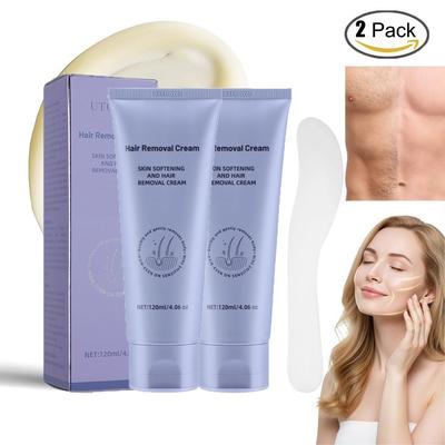 Painless Permanent Hair Removal Cream (Hair Growth Inhibitor for Men) 2 Pcs